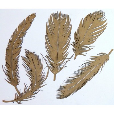 Creative Embellishments - Chipboard «Feathers 5»